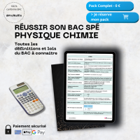 Les définitions et lois à connaître pour le Bac